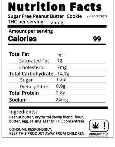 Sugar free Peanut butter THC cookies_Edibles_The Dope warehouse