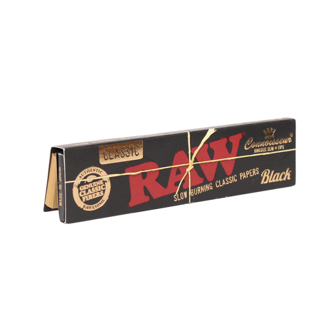 RAW Black Rolling Papers_Cannabis Paraphernalia_CBD and THC Products_Cannabis Flower_pre-rolled joints_The Dope Warehouse