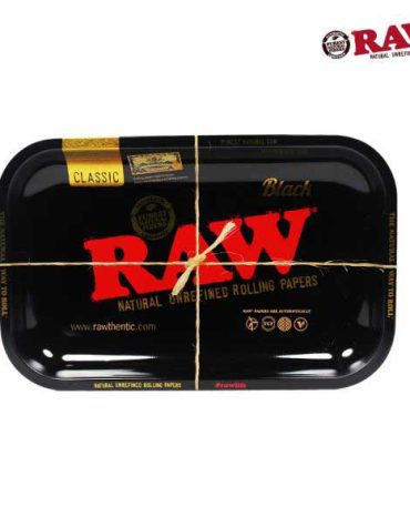 RAW Rolling Tray (35cm)_Black rolling tray_Cannabis Products_THC and CBD_The Dope Warehouse