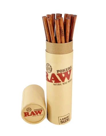 RAW Wooden Poker Large (Container)_The dope warehouse