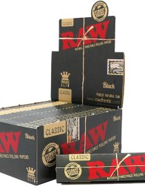 RAW Black King Size Rolling Papers (Box)_The Dope Warehouse