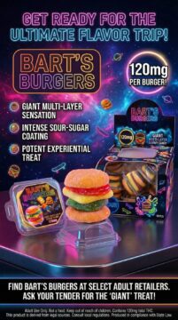 THC-Edibles-Barts-Burgers-120mg_THC-Edibles_Cannabis-Edibles_The-Dope-Warehouse - The Dope Warehouse